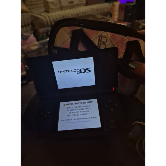 Black Nintendo DS Lite With Case Car Charger And House Charger EUC - Picture 1 of 6